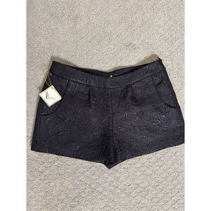 NWT Luba by Hannah Payne Shimmer Black Pocket Shorts size 2